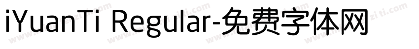 iYuanTi Regular字体转换